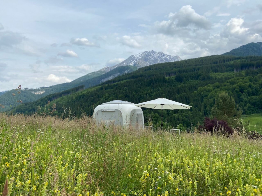 Mein Schlafplatz in der Bergwiese