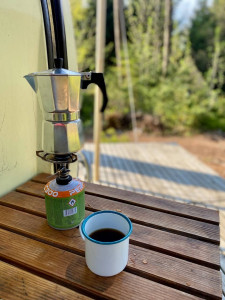 Die Berggondel im Wald