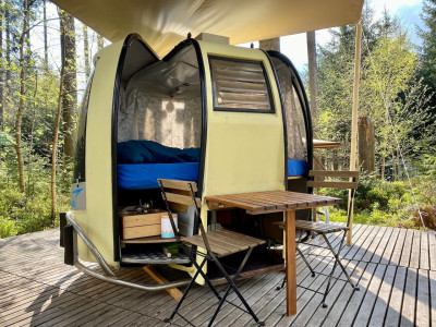 Die Berggondel im Wald