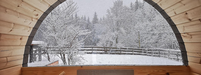 bergquartier herzhausen ferienhaus oberharz berge in der natur mit kindern gruppe grossfamilie winterurlaub norddeutschlands hoechstes gebirge fasssauna innenansicht
