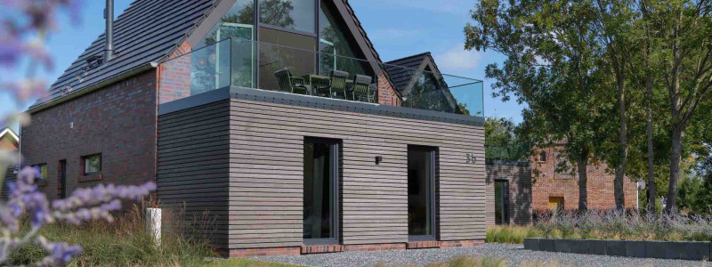 harlepadd ferienhaus neufunnixsiel nordsee frontansicht eines hauses