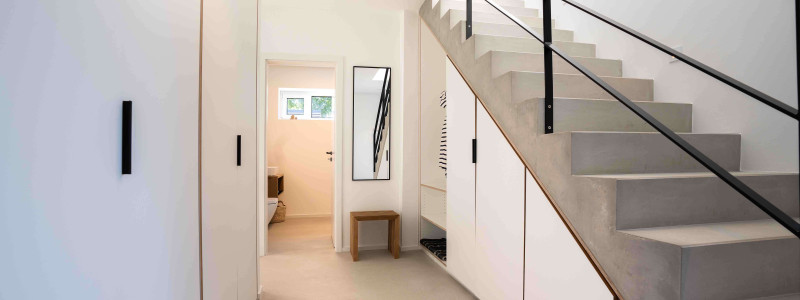 harlepadd ferienhaus neufunnixsiel nordsee treppe hausflur