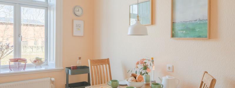 hejnielsons fehmarn ostsee urlaub mit kindern am meer in der natur nachhaltige ferienwohnungen umweltbewusst permakulturgarten ökostrom ökogas kueche ferienwohnung madeleine