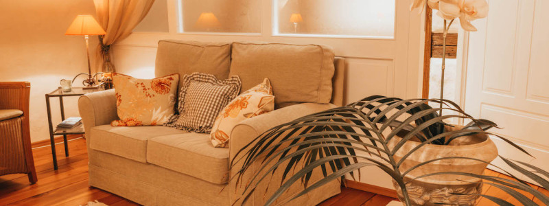 nachhaltige unterkunft straeumli bed and breakfast bodenseehinterland ökologisch betriebener hof urlaub auf dem hof streichelzoo urlaub mit kindern permakultur natur ruhe auszeit abgeschiedenheit denkmalschutz suite sofa