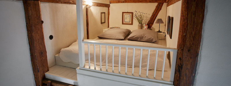 Sande Sieben Schleswig Holstein Land Pension Cafe Biosphärenreservat Schaalsee Urlaub auf dem Land Urlaub mit Kindern Urlaub am Wasser Denkmalschutz Hof Landleben Landlust regionale saisonale frische Küche Zimmer 2 Alkoven