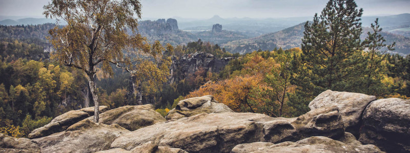 umgebinde 1657 fachwerk blockhaus saechsische schweiz elbsandsteingebirge bad schandau krippen urlaub in der natur in den bergen im gruenen mit der grossfamilie mit freunden wandern elbe wasser lehmputz herbststimmung